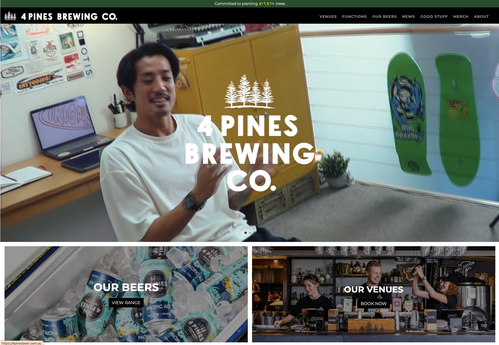 4 Pines Beer hero