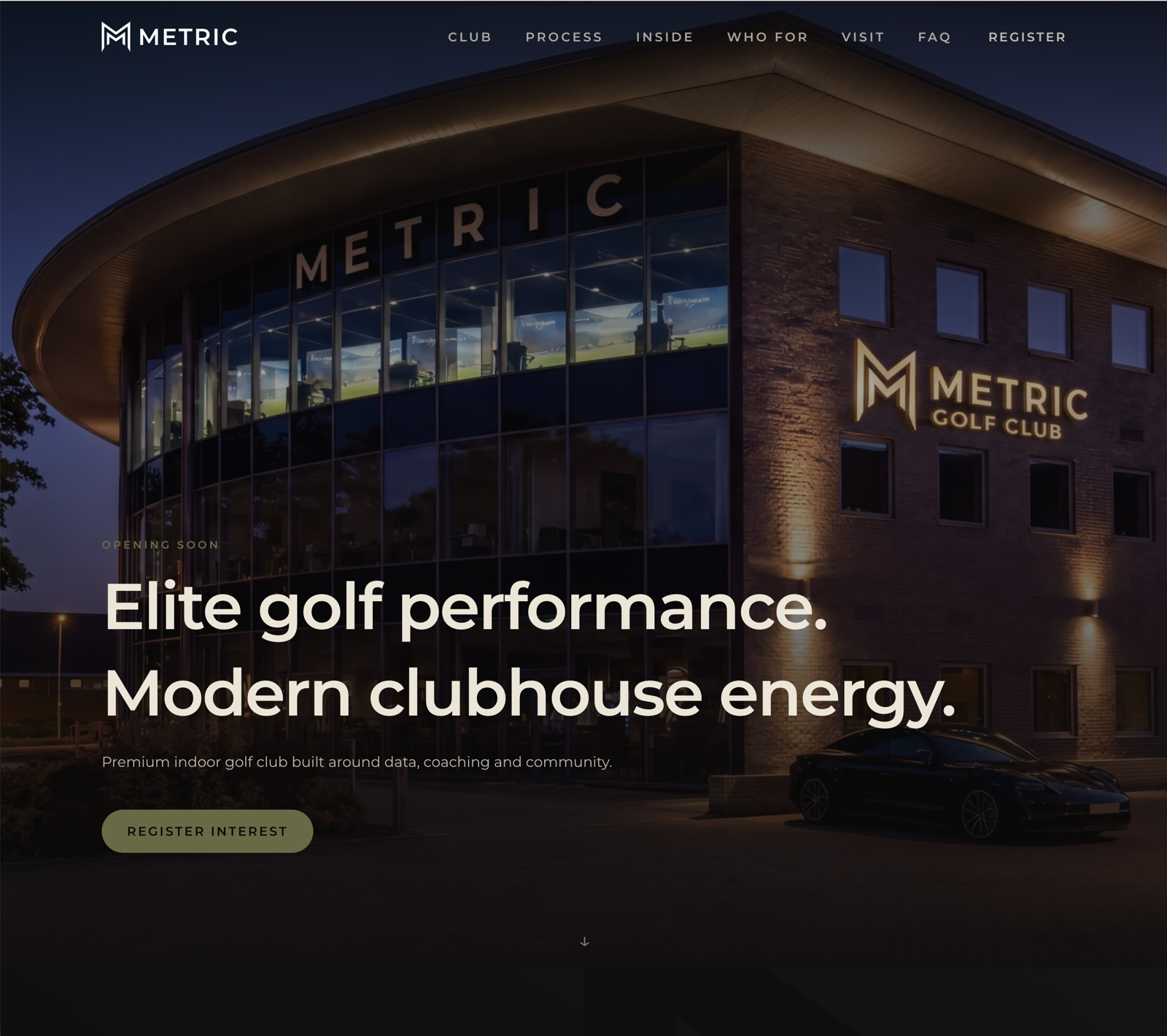 Metric Golf Club hero